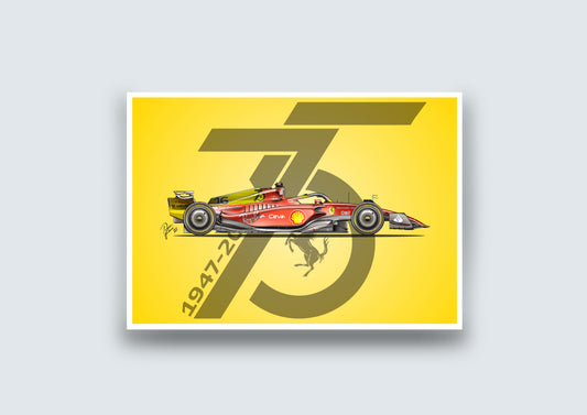 Ferrari F1-75 Monza 2022 Special Livery - Poster - A2/A3