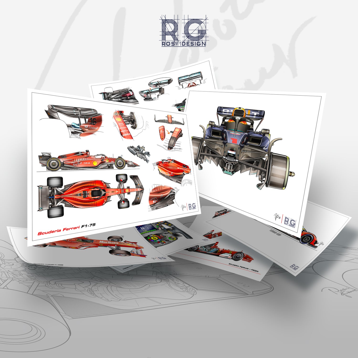 Technical F1 Art Print
