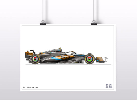 McLaren MCL60 Poster A2/A3