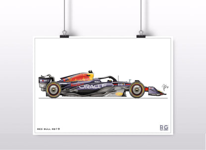 Red Bull RB19 F1 Poster A2 A3