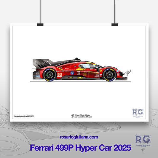Ferrari 499P Hyper Car 2025 Poster