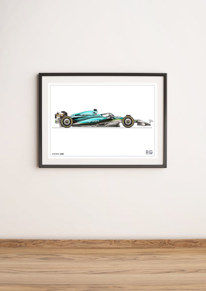 Aston Martin AMR23 F1 2023 Poster A3 A2