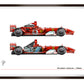 Ferrari F2004 Michael Schumacher technical - Poster A2/A3