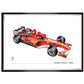Ferrari F2004 Michael Schumacher technical - Poster A2/A3