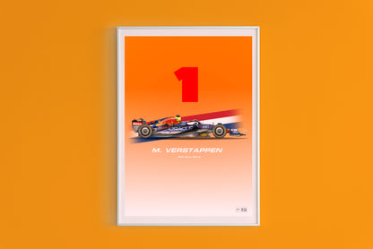 Max Verstappen Red Bull RB18 Poster - A2/A3
