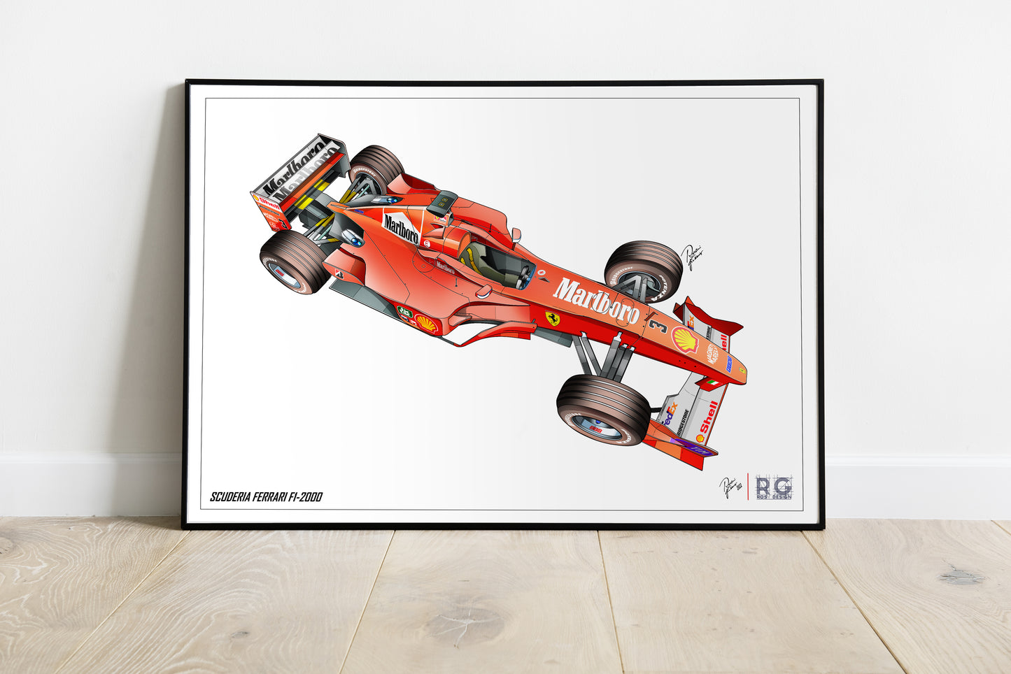 Ferrari F1-2000 M.Schumacher Art Print - Poster - A2/A3