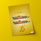 Ferrari F1-75 "Giallo Modena 75 years" Leclerc and Sainz  - Poster - A2/A3