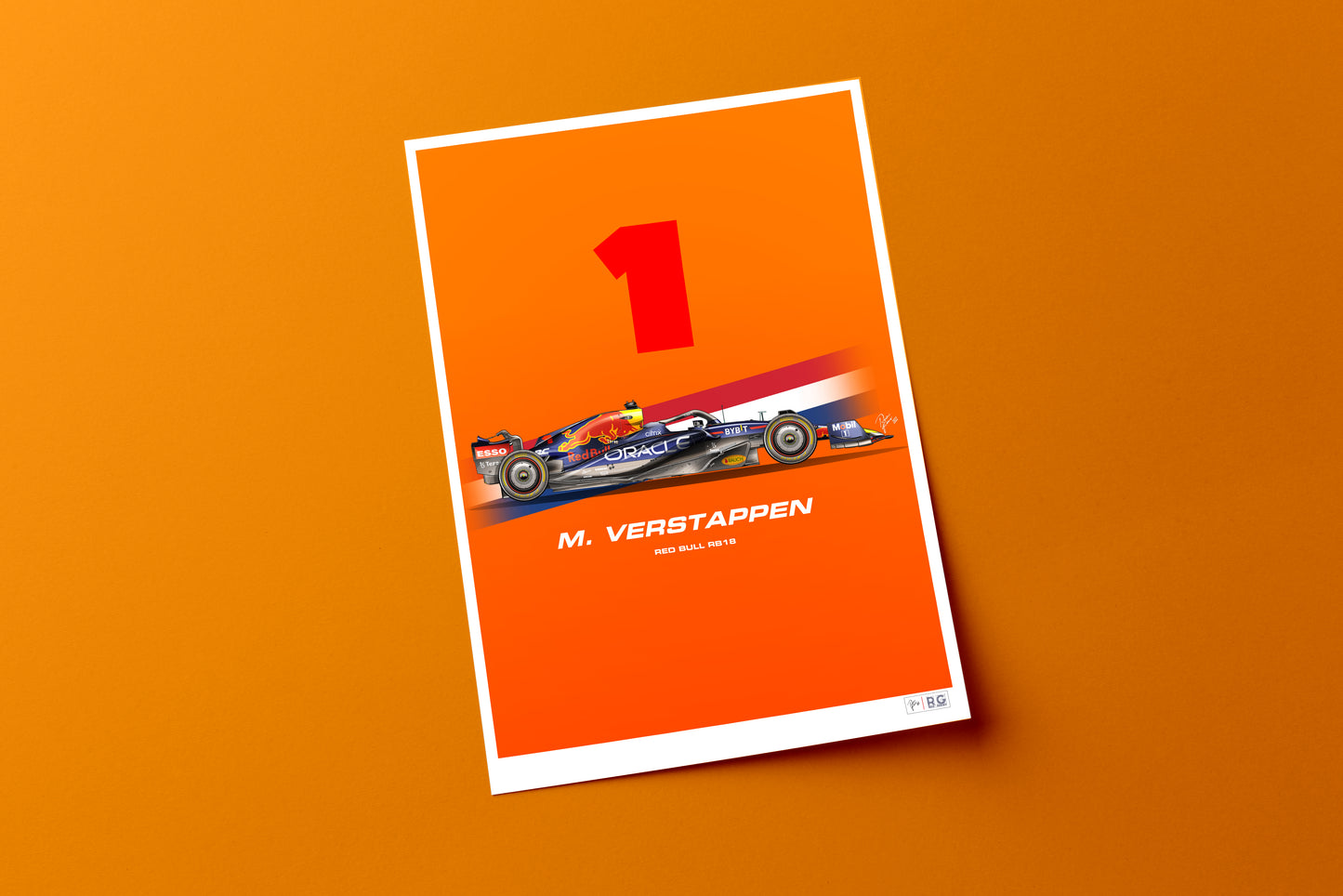 Max Verstappen Red Bull RB18 Poster - A2/A3