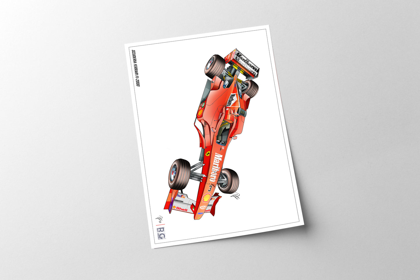 Ferrari F1-2000 M.Schumacher Art Print - Poster - A2/A3