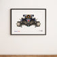 Tech Red Bull RB18 - Chassis sketch -  F1 Art Print A2 A3